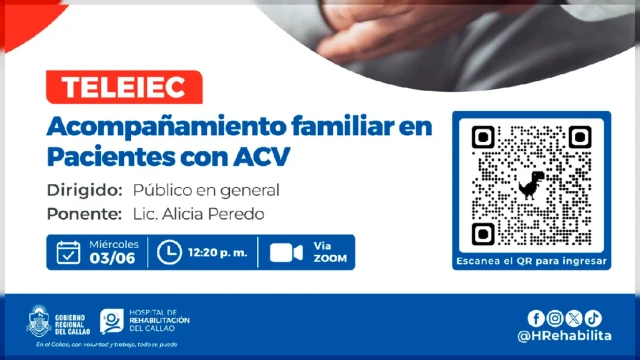  Charla online - "Acompañamiento familiar en Pacientes con ACV" Hospital de Rehabilitación del Callao