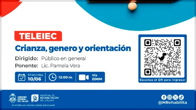  Charla Virtual - "Crianza, genero y orientación" Hospital de Rehabilitación del Callao