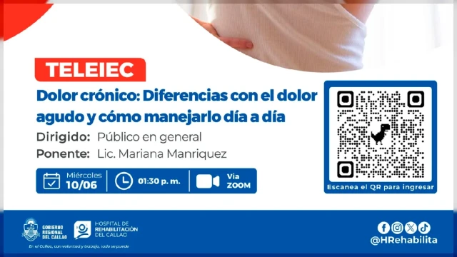  Charla online  "Dolor crónico: Diferencias con el dolor agudo y cómo manejarlo día a día" 