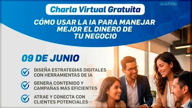  Charla online gratis - "Cómo usar la IA para manejar mejor el dinero de tu negocio" COFIDE