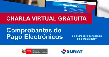  Charla online gratis "Comprobante de Pago Electrónico - CPE" de la SUNAT