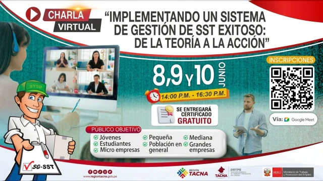  Charla Virtual Gratis - "Implementando un Sistema de Gestión de SST Exitoso: De la Teoría a la Acción" 