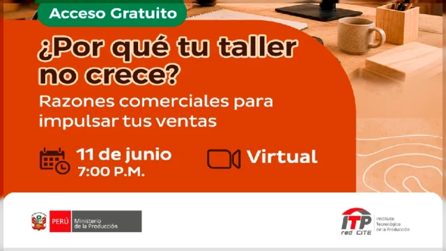  Charla online gratis - "¿Por qué tu taller no crece? Razones comerciales para impulsar tus ventas"  CITEmadera