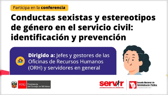  Conferencia online - Conductas sexistas y estereotipos de género en el servicio civil: identificación y prevención