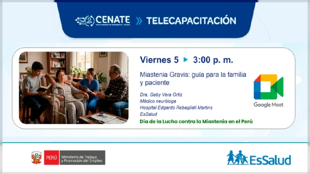  Conferencia online gratis - "Miastenia Gravis: guía para la familia y paciente" EsSalud