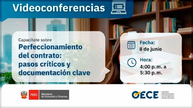  Conferencia online - "Perfeccionamiento del contrato: pasos críticos y documentación clave" OECE
