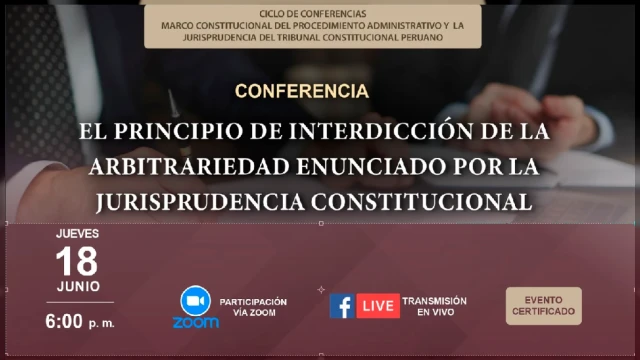  Conferencia online El principio de interdicción de la arbitrariedad enunciado por la jurisprudencia constitucional