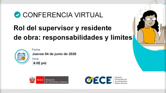  Conferencia virtual - "Rol del supervisor y residente de obra: responsabilidades y límites" OECE