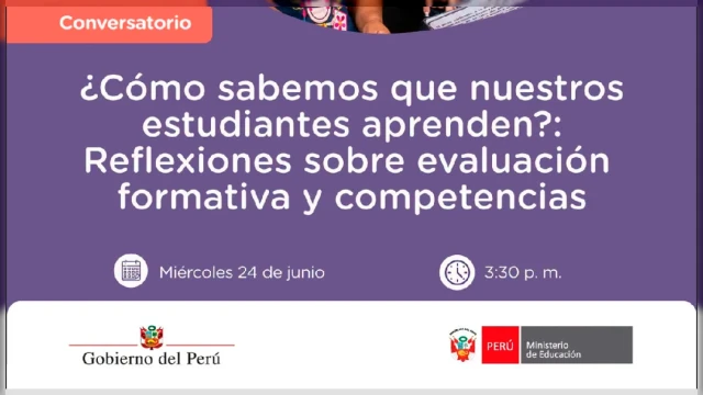  Conversatorio Cómo sabemos que nuestros estudiantes aprenden? Reflexiones sobre evaluación formativa y competencias