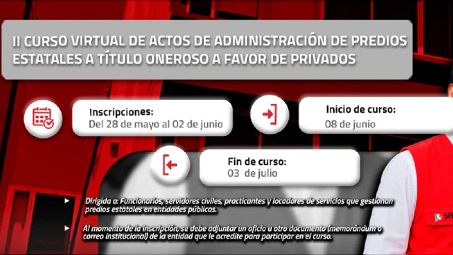  Curso online gratis certificado: Actos de Administración a Título Oneroso a favor de Privados (SBN)
