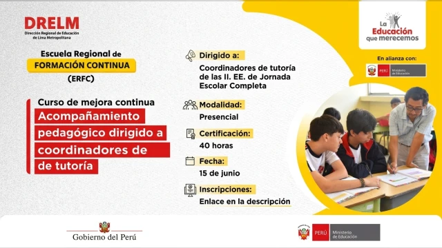 Curso presencial - "Acompañamiento pedagógico" Dirección Regional de Educación de Lima Metropolitana