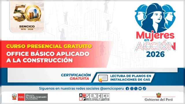  Curso presencial gratis - "Mujeres en Acción 2026: Office Básico Aplicado a la Construcción" SENCICO Iquitos