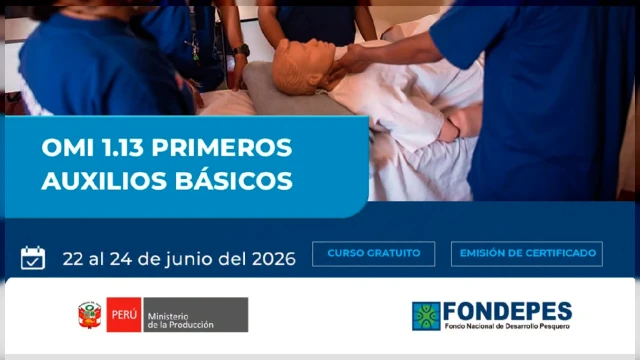  Curso presencial gratis - "OMI 1.13 Primeros Auxilios Básicos" FONDEPES