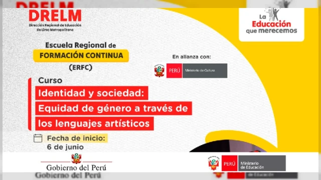  Curso presencial - "Identidad y sociedad: Equidad de género a través de los lenguajes artísticos" DRELM