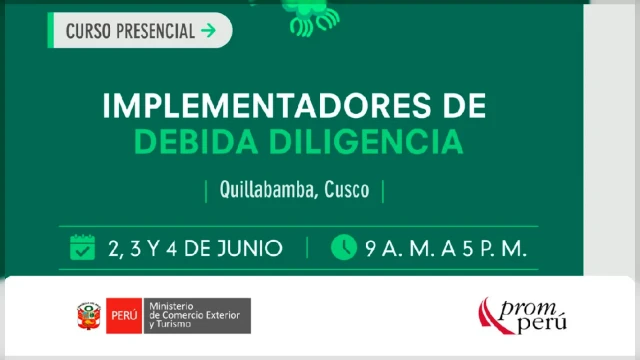  Curso presencial - "Implementadores de debida diligencia" PROMPERU