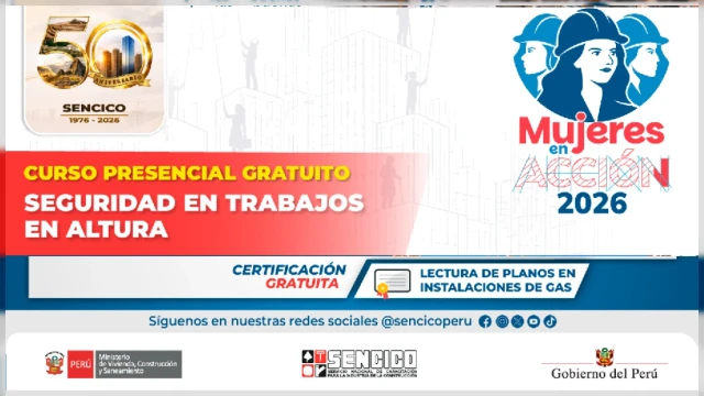  Curso presencial - "Mujeres en Acción 2026: Seguridad en trabajos en altura" SENCICO Iquitos