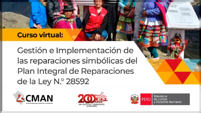  Curso virtual Gestión e Implementación de las reparaciones simbólicas del Plan Integral de Reparaciones