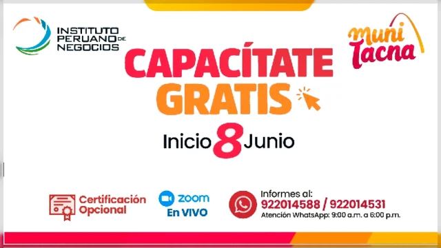 Curso online gratis - "Cursos Virtuales" Municipalidad Provincial de Tacna
