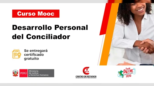  Curso online gratis: "Desarrollo Personal del Conciliador" del MINJUSDH