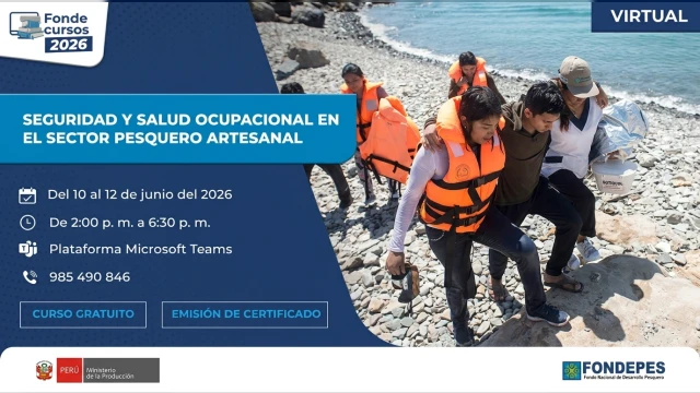 Curso online gratis - "Seguridad y salud ocupacional en el sector pesquero artesanal" FONDEPES