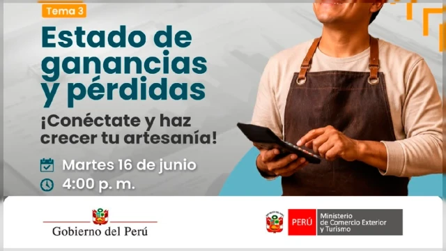  Evento online - "Estado de ganancias y pérdidas" Artesanías del Perú