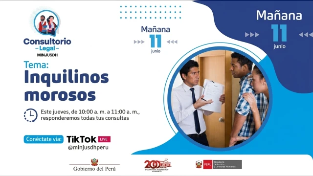  Evento virtual  - "Inquilinos morosos" MINISTERIO DE JUSTICIA