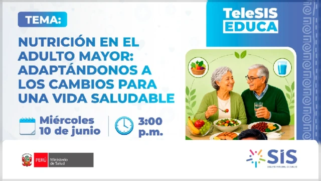  Evento online - "Nutrición en el adulto mayor: adaptándonos a los cambios para una vida saludable" SIS