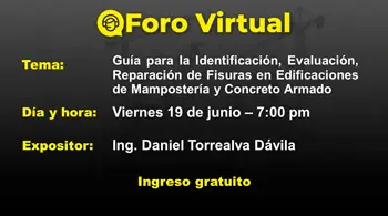Foro online gratis "Guía para la Identificación, Evaluación, Reparación de Fisuras en Edificaciones" 