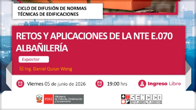  FORO VIRTUAL - "Retos y aplicaciones de la NTE E.070 Albañilería" SENCICO