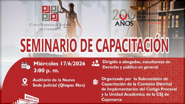  Seminario de capacitación penal de la Corte Superior De Justicia Cajamarca