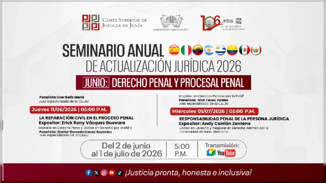  Seminario online - "Seminario Anual de Actualización Jurídica 2026: Derecho Penal y Procesal Penal" 