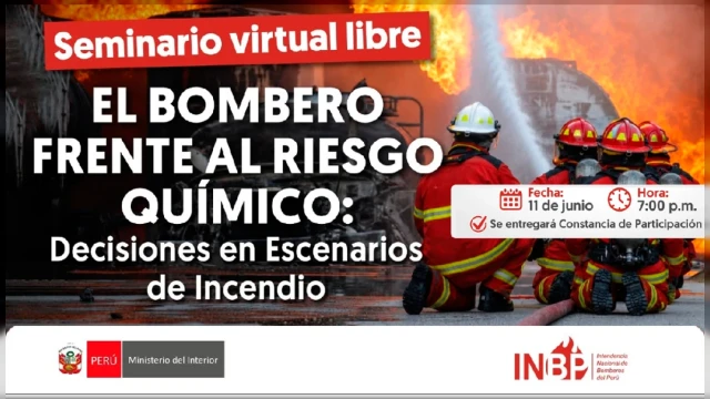  Seminario online - "El bombero frente al riesgo químico: decisiones en escenarios de incendio" 