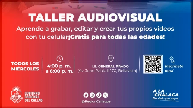  Taller presencial - "Audiovisual" Gobierno Regional del Callao