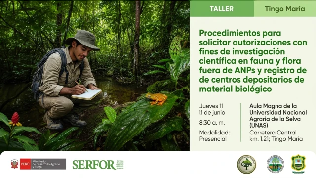 Taller presencial - "Autorizaciones para investigación científica y registro de material biológico"