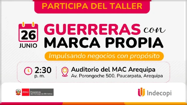  Taller presencial - "GuerreRas con Marca Propia" Indecopi