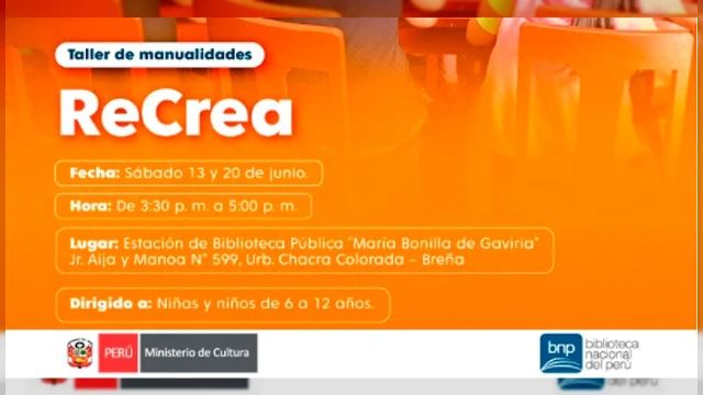 Taller presencial - "ReCrea" BNP
