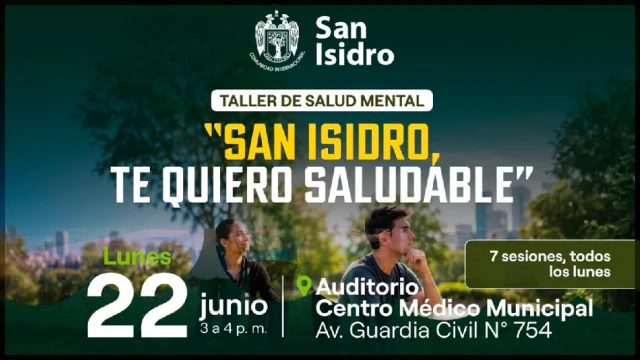  Taller presencial - "San Isidro, te quiero saludable" Municipalidad de San Isidro