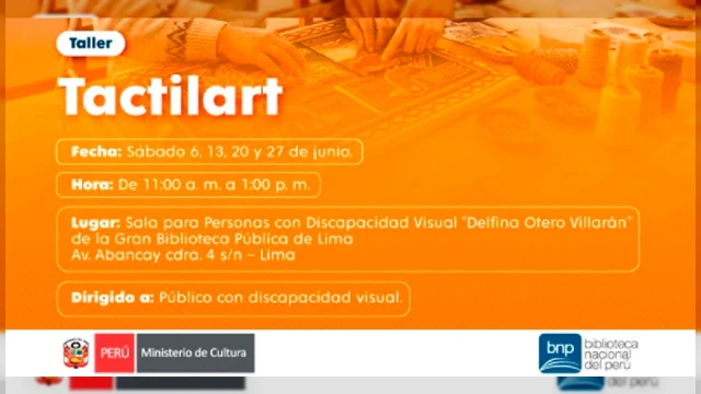  Taller presencial - "Tactilart" BNP