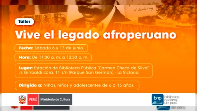  Taller presencial - "Vive el legado afropereuano" BNP