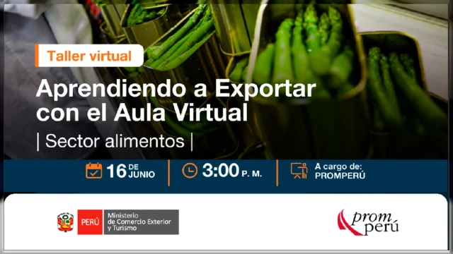  Taller online - "Aprendiendo a Exportar con el Aula Virtual" PROMPERU