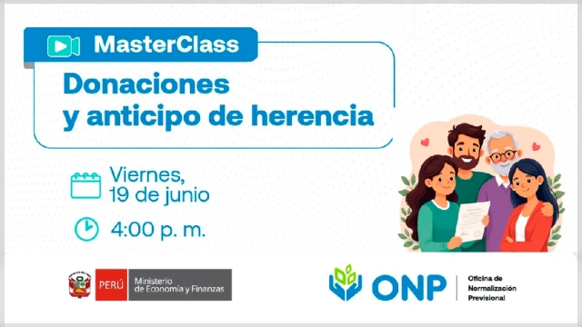  Taller virtual - "Donaciones y anticipo de herencia" ONP