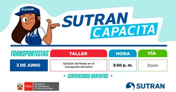  Taller online "Gestión de flotas en el transporte terrestre" de la SUTRAN