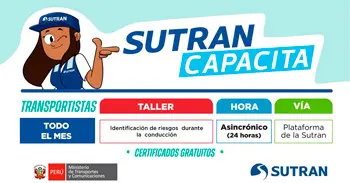  Taller online gratis "Identificación de riesgos durante la conducción" SUTRAN