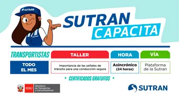  Taller online gratis "Importancia de las señales de tránsito para una conducción segura" SUTRAN
