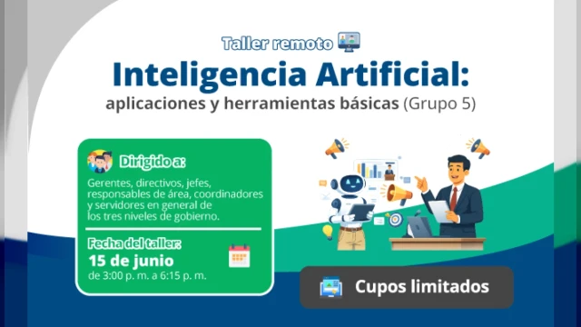  Taller online gratis - "Inteligencia Artificial: aplicaciones y herramientas básicas" SERVIR