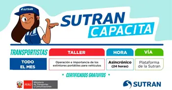  Taller online gratis "Operación e importancia de los extintores portátiles para vehículos" SUTRAN