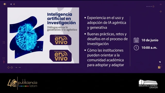  Taller virtual - "Inteligencia artificial en investigación: diálogos entre lo generativo y lo agéntico" 