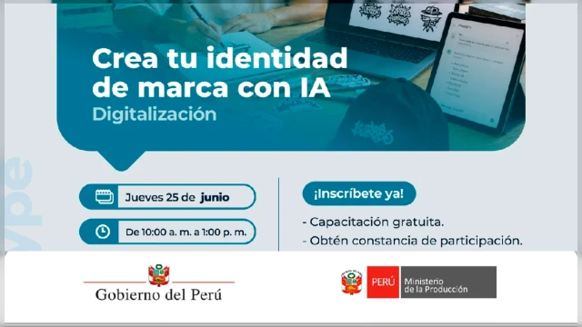  Webinar online - "Crea tu identidad de marca con IA" Ministerio de la Producción (PRODUCE)
