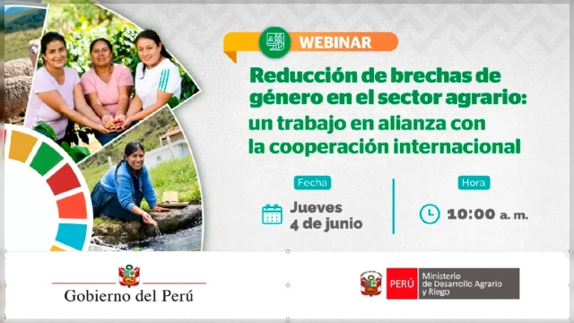  Webinar online "Reducción de brechas de género en el sector agrario& Midagri