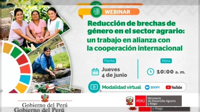 Webinar online - "Reducción de brechas de género en el sector agrario" Rediagro Region Piura